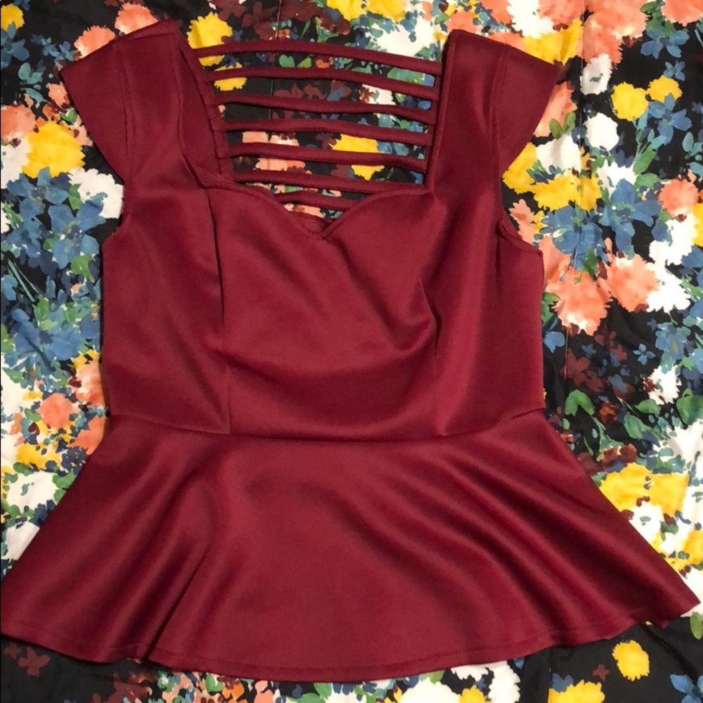Charlotte Russe “Going Out” peplum top